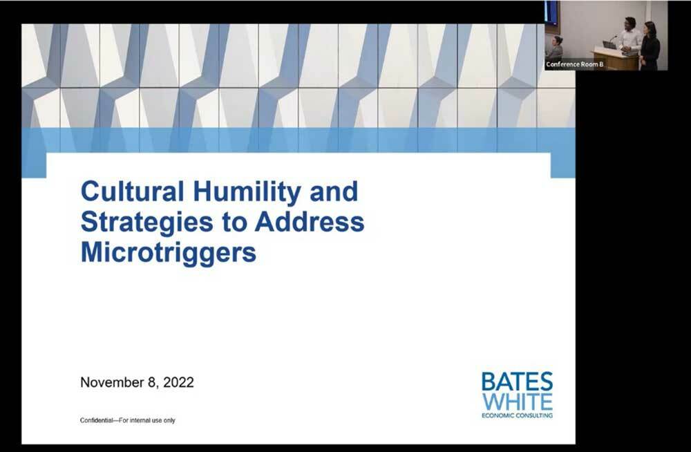 Title slide from presentation on Cultural Humility and Strategies to Address Microtriggers