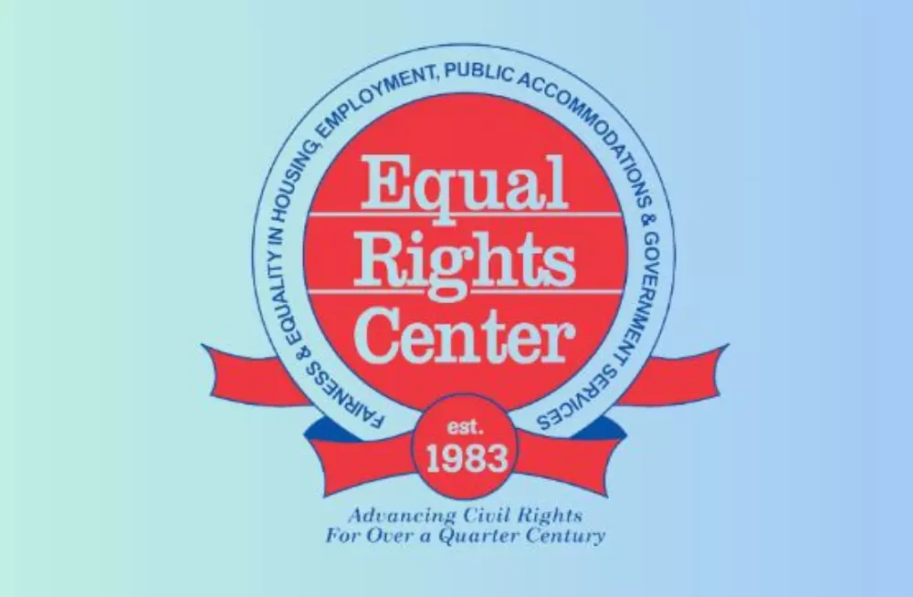 The ERC's logo. The main text on it reads: "Equal Rights Center | est. 1983."